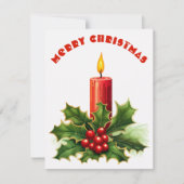 Bougie brûlante - Carte de Noël (Devant)