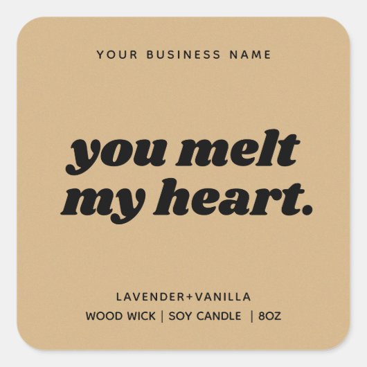 Bougie cadeau moderne Design Étiquette de produit (Devant)