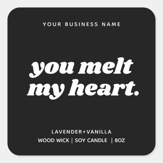 Bougie cadeau moderne Design Étiquette de produit (Devant)