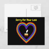 Bougie Carte Postale Cœur Arc-en-ciel Désolé Pour  (Devant / Derrière)