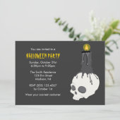 Bougie crâne déplaisante Invitations de la fête d' (Debout devant)