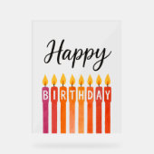 Bougie d'anniversaire colorée – Joyeux Anniversair (Recto)