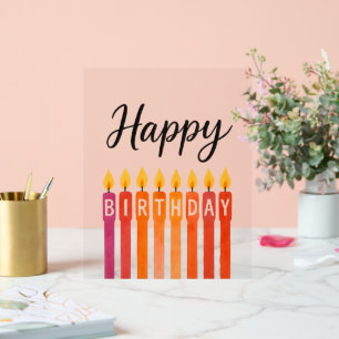 Bougie d'anniversaire colorée – Joyeux Anniversair