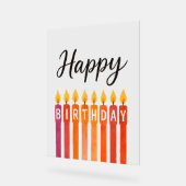 Bougie d'anniversaire colorée – Joyeux Anniversair (Angle)