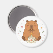 Bougie d'anniversaire de capybara mignon Magnet de (Recto/Verso)