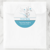 bougie de bambou et d'oiseaux bleus étiquette pers (Sac)