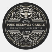 Bougie de cire d'abeille Heraldic Étiquette de pro (Devant)