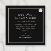 Bougie de cire d'abeille Heraldic Étiquette de pro (Dos)