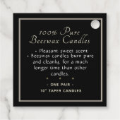 Bougie de cire d'abeille Heraldic Étiquette de pro (Dos)