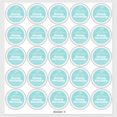 Bougie de l'océan bleu aqua feuille étiquette 25 (Feuille)