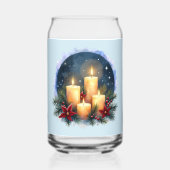 Bougie de Noël avec Poinsettias (Recto)