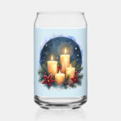 Bougie de Noël avec Poinsettias (Verso)