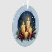 Bougie de Noël avec Poinsettias (devant)