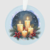 Bougie de Noël avec Poinsettias (devant)