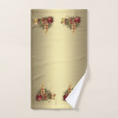 Bougie de Noël dorée (Serviette à main)
