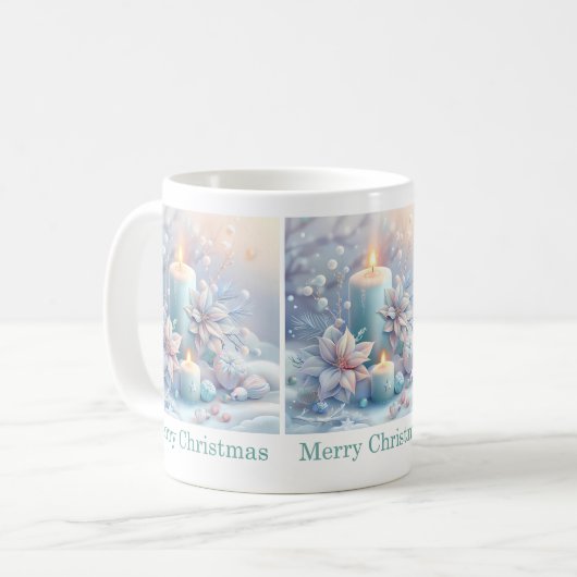 Bougie de Noël rêveuse Mug (Devant gauche)