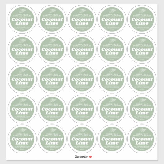 Bougie de plage minimale feuille de étiquette de c (Feuille)