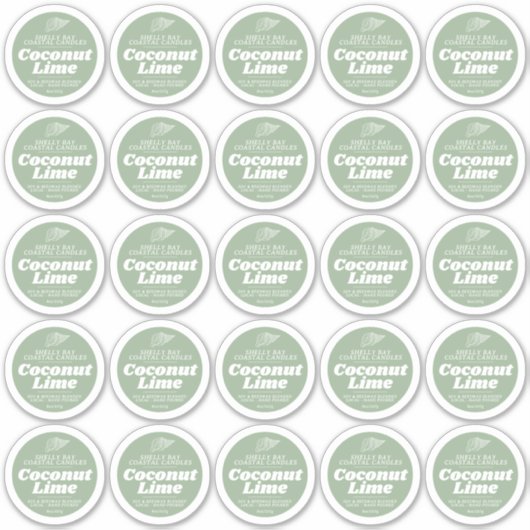 Bougie de plage minimale feuille de étiquette de c (Devant)