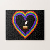 Bougie De Puzzle Dans Un Arc En Ciel (Horizontal)