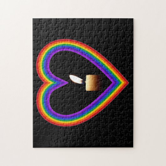 Bougie De Puzzle Dans Un Arc En Ciel (Vertical)