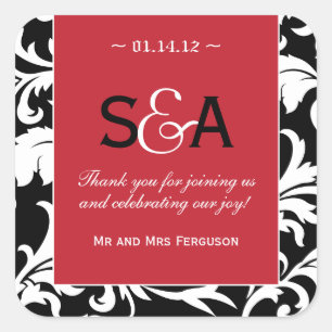 Bougie de rouge riche - autocollants de faveur