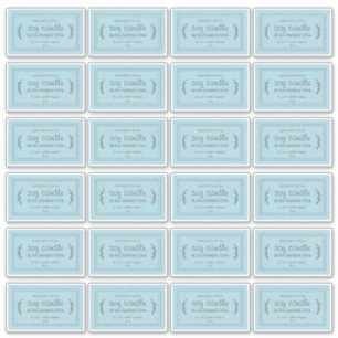 Bougie de soja maison rustique Étiquettes 24x Bleu