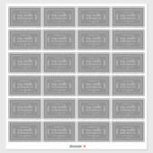 Bougie de soja maison rustique Étiquettes 24x gris (Feuille)