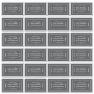 Bougie de soja maison rustique Étiquettes 24x Jet