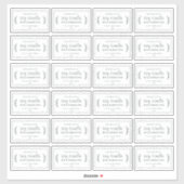 Bougie de soja maison rustique Étiquettes 24x noir (Feuille)