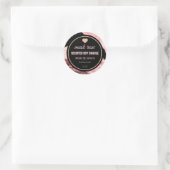 Bougie de soja rose Agate Étiquette (Sac)