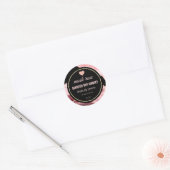 Bougie de soja rose Agate Étiquette (Enveloppe)