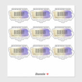 Bougie De Soja Transparent Étiquette Bleu Et Or Br (Feuille)