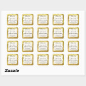 Bougie de Soy Or de luxe Étiquette (Feuille)