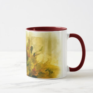 Bougie de vacances et tasse de verts