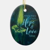 "Bougie d'encouragement" Ornement céramique (Dos)