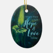 "Bougie d'encouragement" Ornement céramique (Dos)