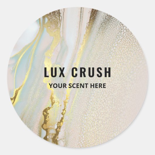 Bougie D'Encre D'Alcool Rose Et Or Étiquettes (Devant)