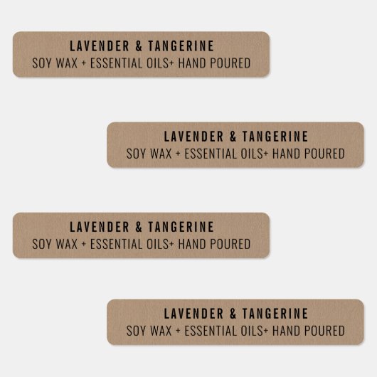 Bougie en papier Kraft Étiquettes de phoque étanch (Groupe)