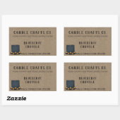 Bougie en pot Étiquette de parfum personnalisée En (Feuille)