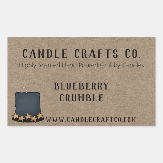 Bougie en pot Étiquette de parfum personnalisée En (Devant)