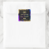 Bougie en soja bleu violet or Étiquette (Sac)