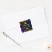 Bougie en soja bleu violet or Étiquette (Enveloppe)