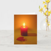 Bougie et Carte pour notes de coeur brisé (Fleur jaune)