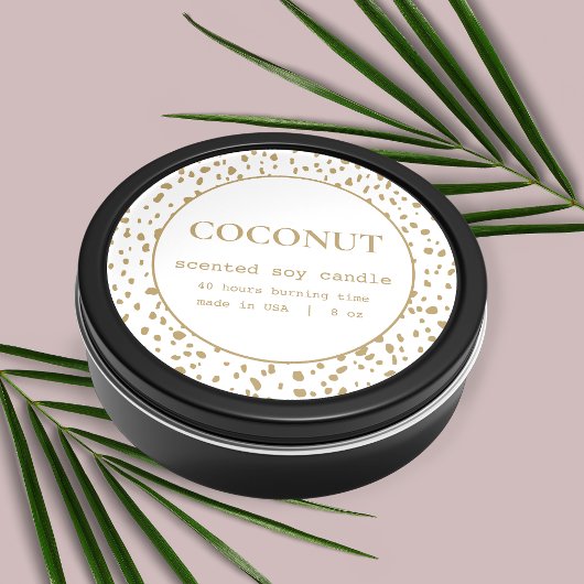 Bougie Étiquette Dalmatien Motif Design