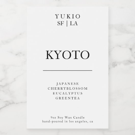 Bougie Étiquette Minimaliste Strong Simple Soy Wax (Étiquettes simples)