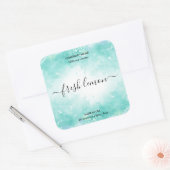 Bougie étiquette produit aqua bleu pot étiquette (Enveloppe)