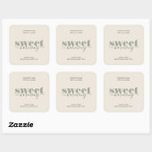 Bougie étiquette produit étiquette Moderne Minimal (Feuille)