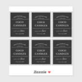 Bougie Étiquette Vinyl Design (Feuille)