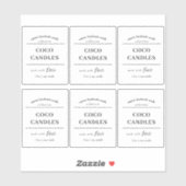 Bougie Étiquette Vinyl Design (Feuille)