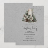 Bougie festive de Noël Invitation d'hiver (Devant / Derrière)